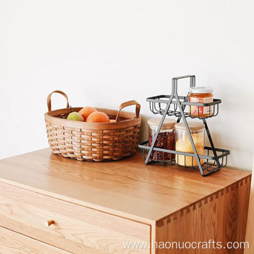 classic European-style double fruit storage basket